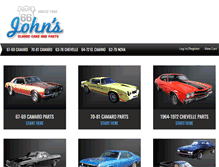 Tablet Screenshot of johnsclassiccars.com